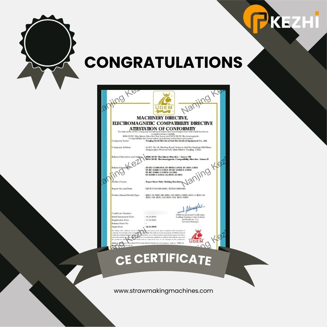 CE-certified Paper Drinking Straw Making Machine